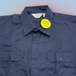 LION APPAREL Men’s 2XL Navy Blue Heavyweight Work Shirt